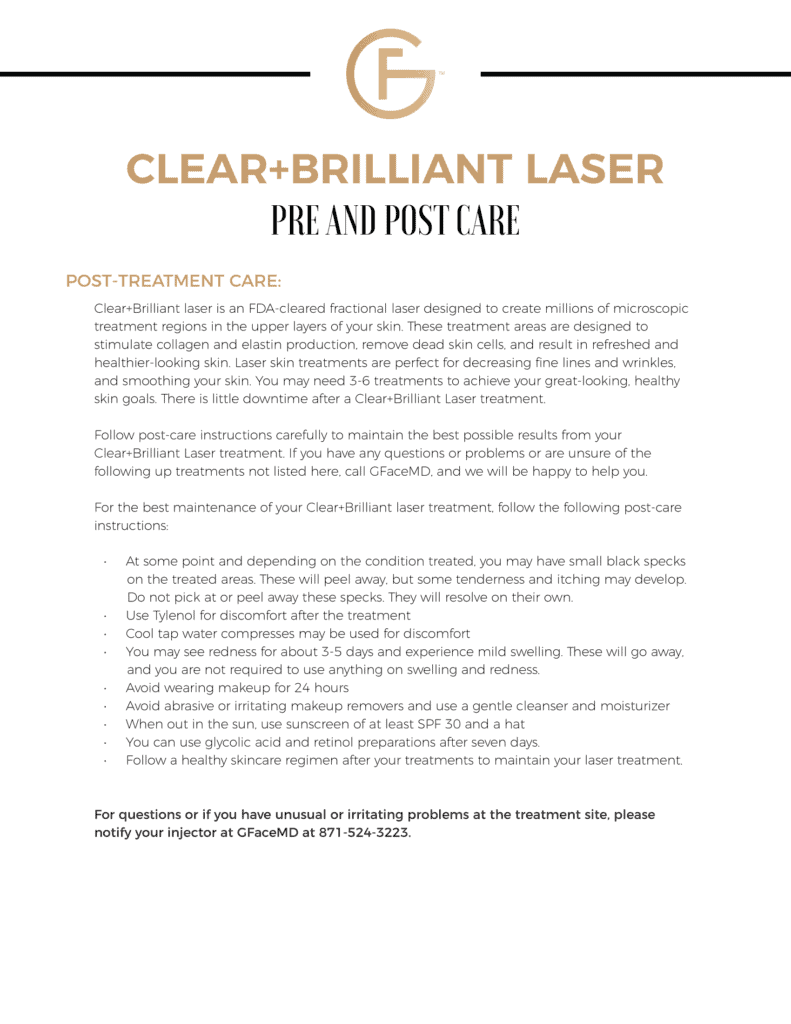Post Care - G Face MD at Wellesley | Boston, MA