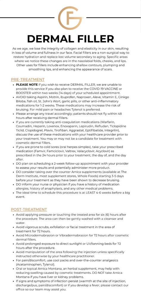 Dermal filler post care 1