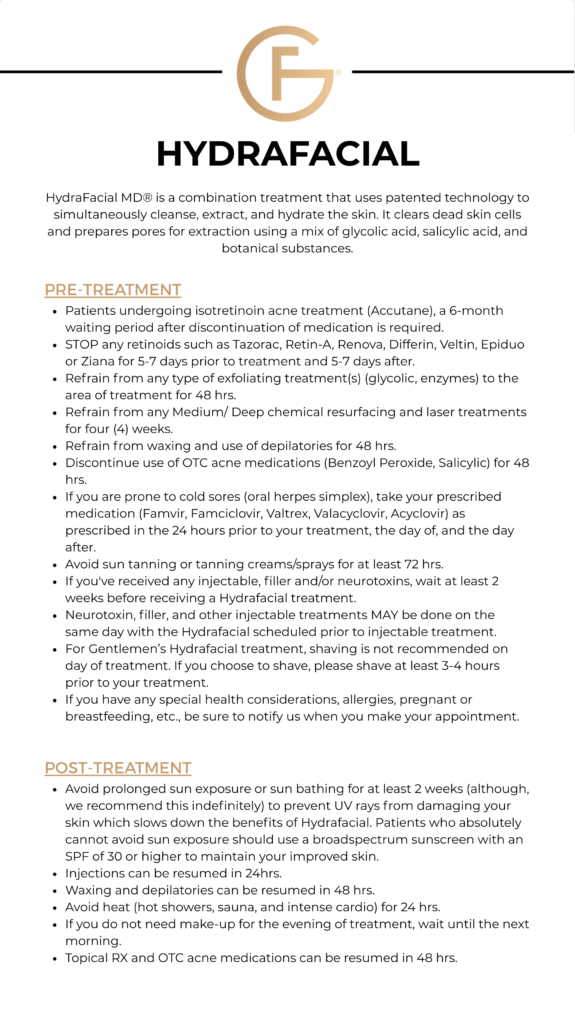 Hydrafacial post care