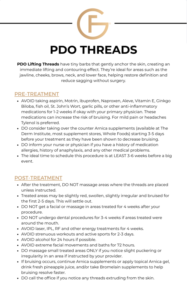PDO Thread post care